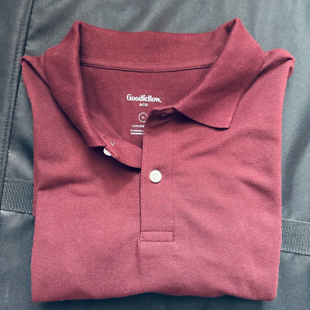 Goodfellow & Co Men's Maroon Polo Shirt Size XL